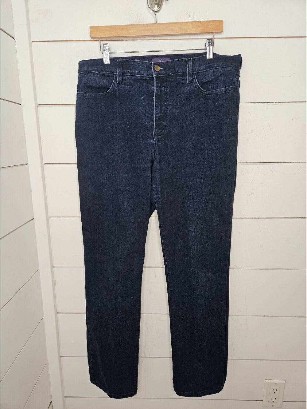 NYDJ Not Your Daughter's Jeans size 14 deep dark blue straight leg jeans